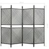 vidaXL Zaunelement Poly Rattan 2,4x2 m Anthrazit