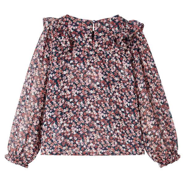 Kinder-Langarmbluse Dunkelrosa 140