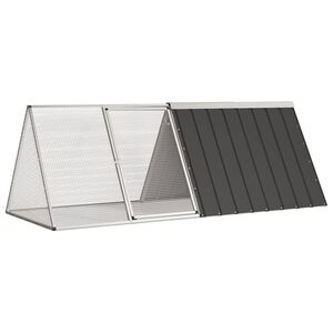 vidaXL Kaninchenk&auml;fig Anthrazit 201,5x80,5x71 cm Verzinkter Stahl
