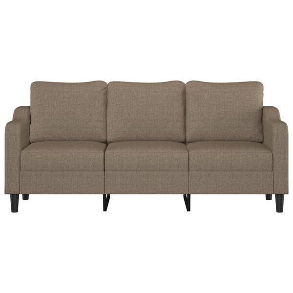 vidaXL 3-Sitzer-Sofa Taupe 180 cm Stoff