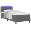 vidaXL Boxspringbett mit Matratze Dunkelgrau 80 x 200 cm Stoff