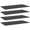 vidaXL B&uuml;cherregal-Bretter 4 Stk. Grau 80x30x1,5 cm Holzwerkstoff
