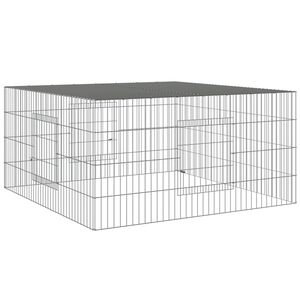 vidaXL Kaninchenk&auml;fig 110x110x55 cm Verzinktes Eisen