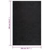 vidaXL Teppich Shaggy Hochflor Schwarz 200x290 cm