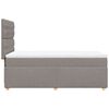vidaXL Boxspringbett mit Matratze Taupe 100x200 cm Stoff