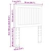 vidaXL Kopfteil mit Kopfteil Artisan-Eiche 75 cm Holzwerkstoff