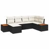 vidaXL Gartensofa-set 6 stk. Schwarz Poly-Rattan
