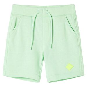Kindershorts mit Kordelzug Knallgr&uuml;n 128