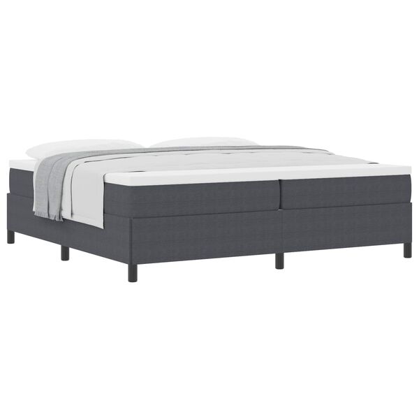 vidaXL Boxspringbett Dunkelgrau 200 x 200 cm Samt
