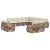 vidaXL Gartensofa-set 13 pcs Beige und Cremewei&szlig; Poly-Rattan