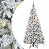 vidaXL K&uuml;nstlicher klappbarer Weihnachtsbaum Wei&szlig; 210 cm PE und PVC