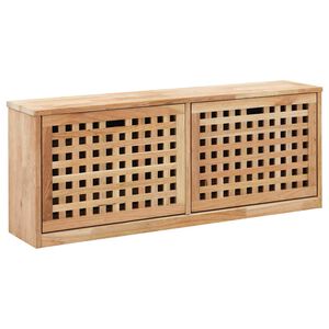 vidaXL Schuhbank 94 x 20 x 38 cm Walnussholz Massiv