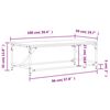 vidaXL Couchtisch Braun Eichen-Optik 100x50x35 cm Holzwerkstoff