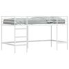 vidaXL Kinderloftbett Uni Wei&szlig; 90 x 200 cm Stahl