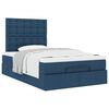vidaXL Ottoman-Bett mit Matratze Blau 120x190 cm Stoff