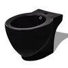 vidaXL Standbidet Stand-Bidet Bodenstehend Bidet Keramik schwarz