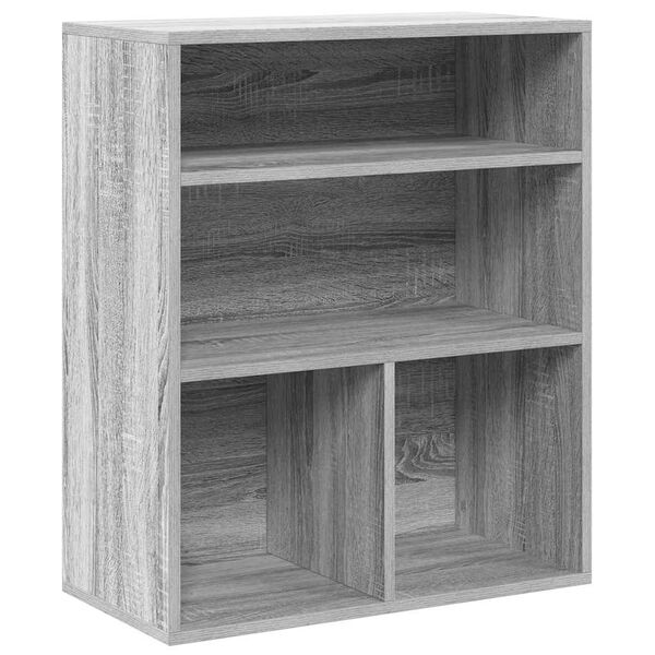 vidaXL Bücherregal Grau Sonoma 60x30x71,5 cm Holzwerkstoff