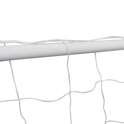 vidaXL Fußballtor mit Netz 182×61×122 cm Stahl Weiß