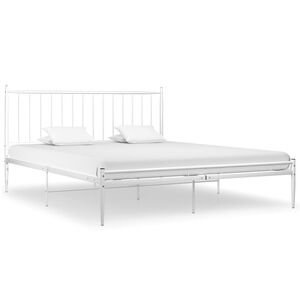 vidaXL Bett Wei&szlig; Metall 180x200 cm
