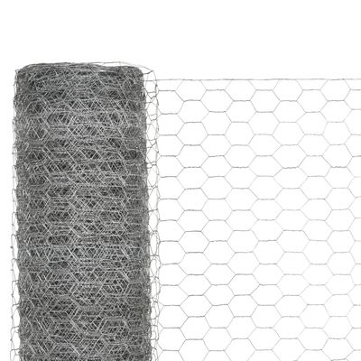 vidaXL Drahtzaun Stahl mit PVC-Beschichtung 25x1,5 m Grau