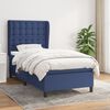 vidaXL Boxspringbett mit Matratze Blau 80x200 cm Stoff