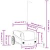 vidaXL Fahrradanhänger Schwarz und Grau 45 kg Eisen