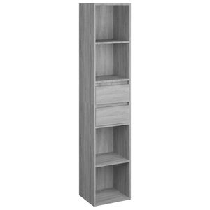 vidaXL B&uuml;cherregal Grau Sonoma 36x30x171 cm Holzwerkstoff