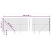 vidaXL Maschendrahtzaun mit Bodenh&uuml;lsen Anthrazit 2,2x25 m