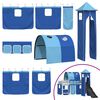 vidaXL Kinderloftbett Wei&szlig; und Blau 74,5 x 190 cm Metall