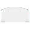 vidaXL TV-Tisch/Bildschirmerh&ouml;hung Glas Transparent 90x30x13 cm