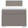 vidaXL Boxspringbett mit Matratze Taupe 80x200 cm Stoff