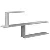 vidaXL Wandregal Sonoma-Grau 122 x 18 x 60 cm Holzwerkstoff