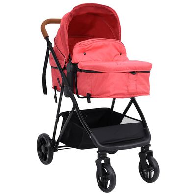 kinderwagen schwarz rot