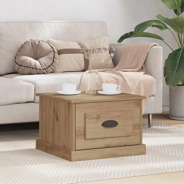 vidaXL Couchtisch Artisan-Eiche 50 x 50 x 35 cm Holzwerkstoff