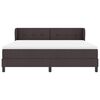 vidaXL Boxspringbett mit Matratze Dunkelbraun 180 x 200 cm Stoff