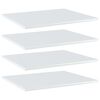 vidaXL B&uuml;cherregal-Bretter 4 Stk. Hochglanz-Wei&szlig; 60x50x1,5 cm