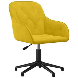 vidaXL B&uuml;rostuhl Drehbar Gelb Samt