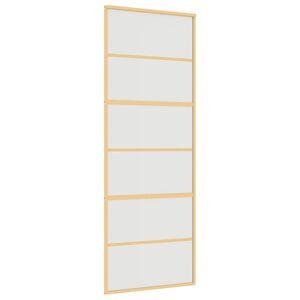 vidaXL Schiebet&uuml;r Golden 76x205 cm Matt ESG-Glas und Aluminium
