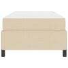 vidaXL Boxspringbett mit Matratze Creme 90 x 190 cm Stoff