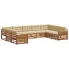 vidaXL Outdoor-Sofagarnitur 9 Stk. Natur und Beige Massivholz Akazie