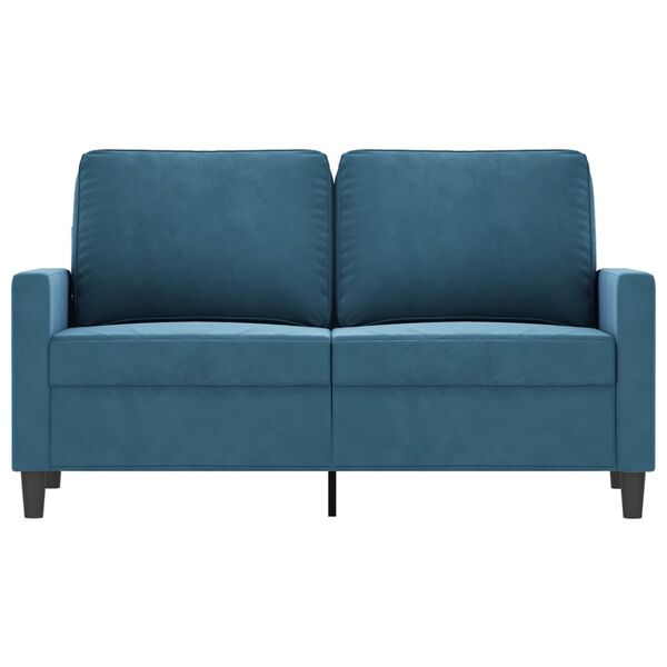 vidaXL 2-Sitzer-Sofa Blau 120 cm Samt