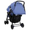vidaXL Tandem-Zwillingskinderwagen Marineblau Stahl