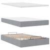 vidaXL Ottoman-Bett mit Matratze & LEDs Hellgrau 120x200 cm Stoff