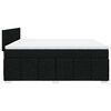 vidaXL Boxspringbett mit Matratze Schwarz 200x200 cm Stoff