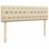vidaXL Ottoman-Bett mit Matratze Creme 140x190 cm Stoff