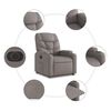 vidaXL Relaxsessel mit Aufstehhilfe Elektrisch Taupe Stoff