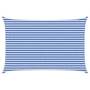 vidaXL Sonnensegel Blau und Wei&szlig; 3 x 4 m HDPE