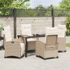 vidaXL Garten Essgruppe mit Kissen 5 pcs Beige Poly-Rattan