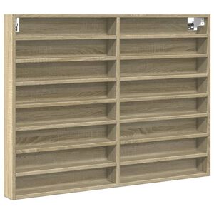 vidaXL Vitrinenschrank Sonoma-Eiche 100x8,5x75 cm Holzwerkstoff