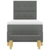 vidaXL Boxspringbett mit Matratze Dunkelgrau 80 x 200 cm Stoff